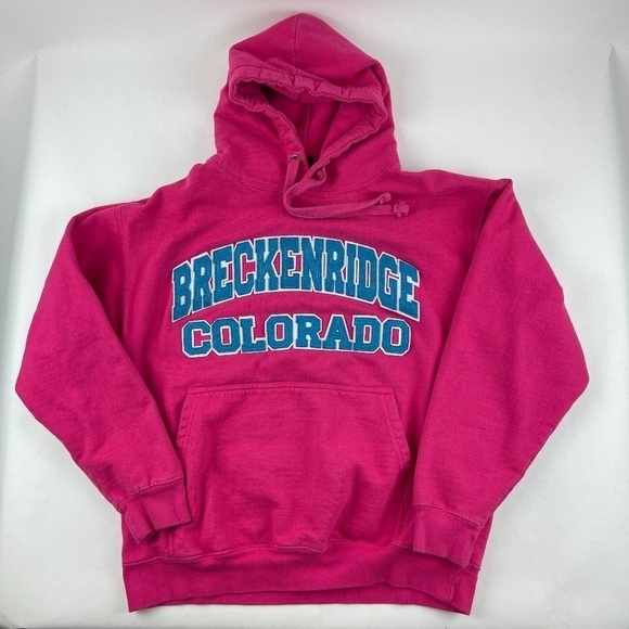 Lost Creek Outfitters Hoodie Womens Medium Pink Breckenridege Colorado - Picture 1 of 10